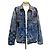 Balenciaga Oversized Denim-Jacke mit Grafikdesign Mehrfarben