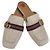 Gucci Mule PEYTON in pelle bianca con banda Web GG da donna Bianco
