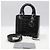 Dior Borsa a tracolla Lady Medium in vernice nera cannage argento Nero - vista 2