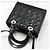 Dior Borsa a tracolla Lady Medium in vernice nera cannage argento Nero - vista 5