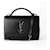Saint Laurent Mini borsa a tracolla Monogram Sunset Chain Nero