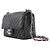 Chanel Mini borsa a tracolla Classic Chevron in agnello con finiture dorate Nero - vista 2