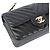 Chanel Mini borsa a tracolla Classic Chevron in agnello con finiture dorate Nero - vista 5