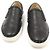 Christian Louboutin Slip on PIK BOAT con borchie in pelle di vitello nera da uomo
