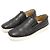 Christian Louboutin Slip on PIK BOAT con borchie in pelle di vitello nera da uomo - vista 3