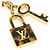 Graceful Louis Vuitton Portachiavi per Borsa Leopard Confidence D'oro - vista 4