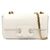 Céline Borsa a tracolla Triomphe in pelle di vitello bianco lucido con catena dorata