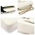 Céline Borsa a tracolla Triomphe in pelle di vitello bianco lucido con catena dorata - vista 6