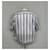 Camicia a maniche corte in cotone a righe Acne Marrone - vista 3