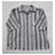 Camicia a maniche corte in cotone a righe Acne Marrone - vista 4