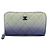Chanel Gradient gesteppte Leder-Geldbörse mit klassischem Logo-Reißverschluss Blau