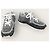 Chanel Gesteppte Sneaker aus dunkelgrauem Wildleder-Kalbsleder mit CC-Logo Braun - Ansicht 4