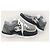 Chanel Gesteppte Sneaker aus dunkelgrauem Wildleder-Kalbsleder mit CC-Logo Braun - Ansicht 5