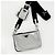 Prada Borsa a tracolla in pelle argento spazzolato - vista 5