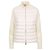 Moncler Cardigã de lã acolchoado com zíper para mulher Branco