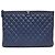 Chanel Clutch Caviar Boy Large Blu