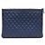 Chanel Clutch Caviar Boy Large Blu - vista 3