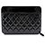 Chanel Clutch con zip argentato brevettato Nero - vista 3