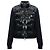 Moncler Gesteppter Wollstrickjacke mit Reißverschluss für Damen Schwarz