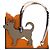 Hermès Portachiavi Chihuahua Etoupe Arancione