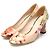 Gucci Beige Leder Pumps mit Blumenmuster mit mittlerem Absatz Damenschuhe Braun - Ansicht 2
