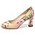 Gucci Beige Leder Pumps mit Blumenmuster mit mittlerem Absatz Damenschuhe Braun - Ansicht 3