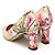 Gucci Beige Leder Pumps mit Blumenmuster mit mittlerem Absatz Damenschuhe Braun - Ansicht 4