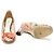Gucci Beige Leder Pumps mit Blumenmuster mit mittlerem Absatz Damenschuhe Braun - Ansicht 5