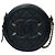 Chanel Serie di mini borse a tracolla rotonde in caviar cosmetico Nero