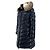 Moncler Apia Fox Fur Long Down Jacket Blue