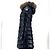 Moncler Apia Fox Fur Long Down Jacket Blue - view 4