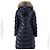 Moncler Apia Fox Fur Long Down Jacket Blue - view 6