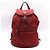 Prada Red Fabric Pocono Nylon Silver Triangle Logo Backpack