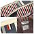 Thom Browne Navy Pebble Grain Leather Stripe Medium Document Holder Clutch Blue - view 7