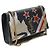 Saint Laurent Borsa a tracolla Kate Small in pelle di vitello nera con patchwork e catena dorata Rockstar Nero - vista 4