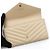 Saint Laurent Langer Geldbeutel Monogramm Matelassé Caviar Beige Gold Braun - Ansicht 6
