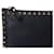 Valentino Clutch Rockstud con zip Blu - vista 3