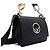 Fendi Borsa Tote e Borsa a Spalla in pelle di vitello nera con logo FF Can Eye Nero - vista 3