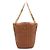 Burberry Bolsa Bucket acolchoada em couro Marrom Maple com corrente dourada