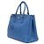 Prada Borsa Tote Blue Leather Saffiano Lux Double Zip - vista 2