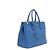 Prada Borsa Tote Blue Leather Saffiano Lux Double Zip - vista 3