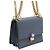 Fendi Piccola borsa a tracolla in pelle blu con catena - vista 3