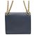 Fendi Piccola borsa a tracolla in pelle blu con catena - vista 4