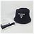 Prada Cappello bucket in cotone con logo ricamato Argento - vista 2