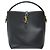 Cassandra Saint Laurent Borsa a secchiello in pelle lucida nera Nero