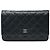 Wallet On Chain Chanel Portafoglio Caviar on Chain Black Silver Series Nero