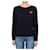 Comme Des Garcons Roter Patch Strick AZ für Damen Blau
