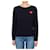 Comme Des Garcons Roter Patch Strick AZ für Damen Blau - Ansicht 2