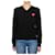 Comme Des Garcons Strickpullover für Damen Double Red Patch AZ Blau  - Ansicht 1