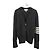 Thom Browne Cardigan aus Shetland-Wolle in Anthrazit